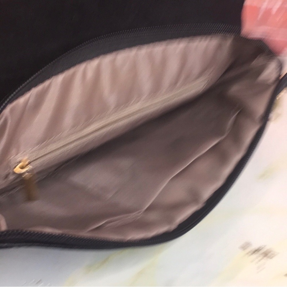 Retro Black Envelop Clutch with Gold Trim - Picture 8 of 8